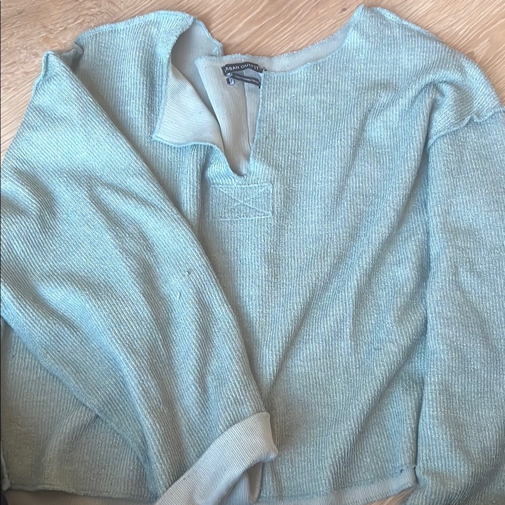 Urban Outfitters Light Blue V-Neck Sweater